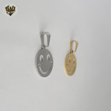 (4-2355-1) Stainless Steel - Smiling Face Pendants.