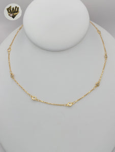 (1-6118) Gold Laminate - Round Zircon Necklace - BGF