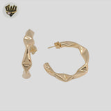 (1-2955) Gold Laminate - Twisted Hoops - BGF