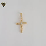 (1-2078-2) Gold Laminate - Cross Pendants - BGF