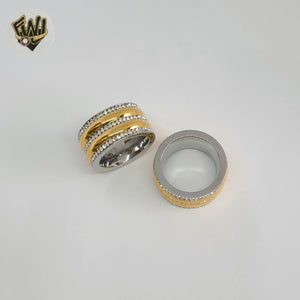 (4-0060-4) Stainless Steel - Double Band Ring.