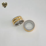 (4-0060-4) Stainless Steel - Double Band Ring.