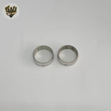 (4-0078) Acero inoxidable - Anillo para hombre con circonitas talladas.