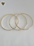 (1-4013-2) Gold Laminate - 4mm Three Tones Bangles - Dozen - BGO