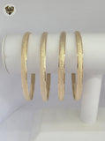 (1-4059) Laminado de oro - Brazalete de tres tonos de 4 mm - BGO