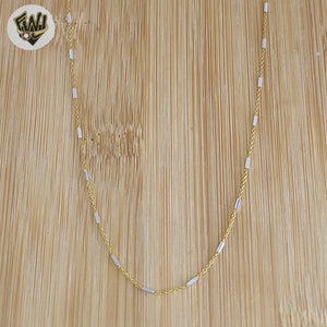 (2-8021) 925 Sterling Silver - Two Tone Rolo Chains 18".