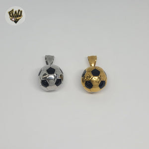 (4-2308) Stainless Steel - Soccer Ball Pendants.