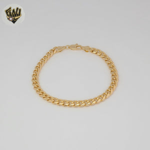 (1-60015) Gold Laminate - 6.5mm Curb Link Bracelet - BGF