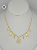 (1-6012-1) Gold Laminate - Charms Necklace - BGF