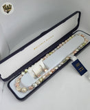 (MSET-50) Gold Laminate - 9mm Mallorca Pearls Set