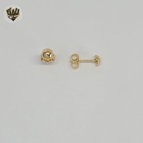 (1-1065) Gold Laminate - Half Stud Earrings - BGO