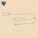 (2-0430) Plata de Ley 925 - Pulsera Ajustable Estrella de 2mm.