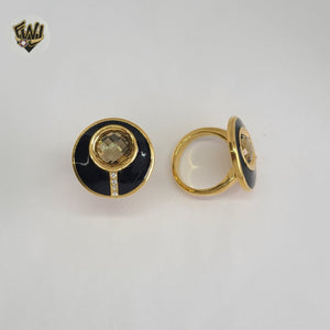 (4-0078) Acero inoxidable - Anillo para hombre con circonitas talladas.