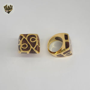 (4-0078) Acero inoxidable - Anillo para hombre con circonitas talladas.