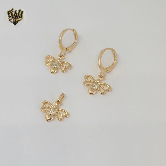 (1-6099) Gold Laminate - Zircon Bee Set - BGF