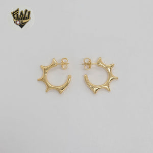 (1-2685-4) Gold Laminate - Spike Half Hoops - BGF