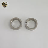 (4-0019) Stainless Steel - Zircon Ring.