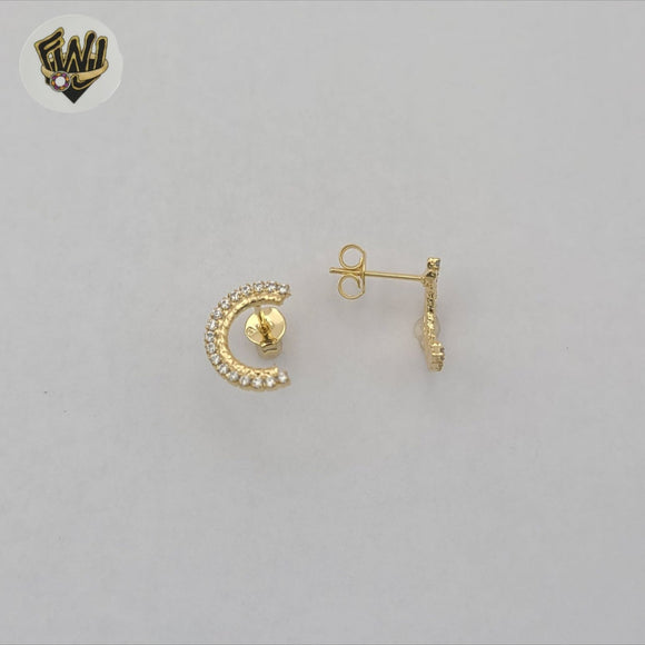 (1-1198-5) Gold Laminate - Zircon Stud Earrings - BGF