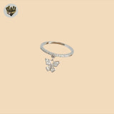 (2-5088-5) 925 Sterling Silver - Butterfly Zircon Ring.