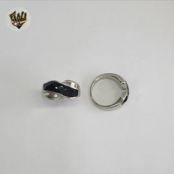 (4-0067) Stainless Steel - Stone Ring.