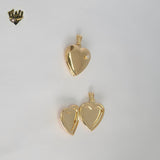 (1-2078) Gold Laminate - Locket Heart Pendants - BGF