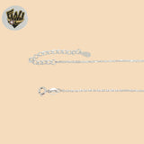 (2-66122) 925 Sterling Silver - 1mm Link Charms Necklace.