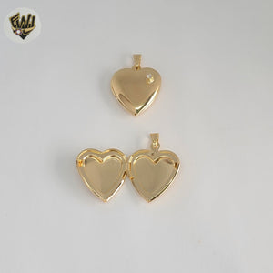 (1-2078) Gold Laminate - Locket Heart Pendants - BGF