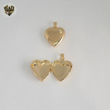 (1-2078) Gold Laminate - Locket Heart Pendants - BGF