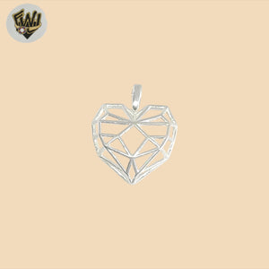 (2-1371) 925 Sterling Silver -  Heart Pendant.