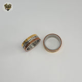 (4-0022) Stainless Steel - Tree Tones Ring.