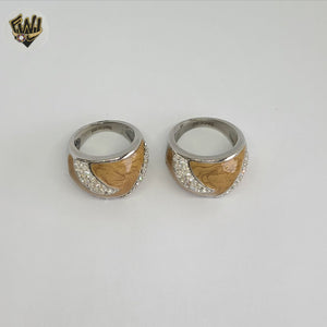 (4-0055) Stainless Steel - Brown Ring.