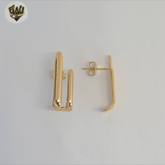 (1-1214-1) Gold Laminate -  Double Stud Earrings - BGF