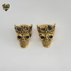 (4-0079) Stainless Steel - King Skull Men Ring.