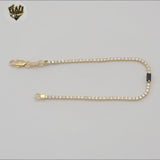 (1-0629) Gold Laminate - 1.5mm Tennis Bracelet - BGF