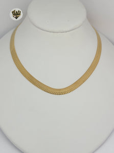 (4-7055) Stainless Steel - 7mm Herringbone Necklace - 16".