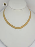 (4-7055) Stainless Steel - 7mm Herringbone Necklace - 16".