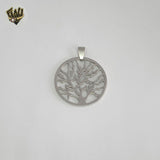 (4-2041) Stainless Steel - Tree of Life Pendants.