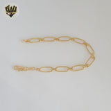 (1-0780) Gold Laminate - 6mm Paper Clip Bracelet - BGF