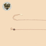 (2-66122-1) Rose Gold  - 1mm Rolo Link Charms Necklace.