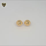 (1-1064-1) Gold Laminate - Half Stud Earrings - BGF