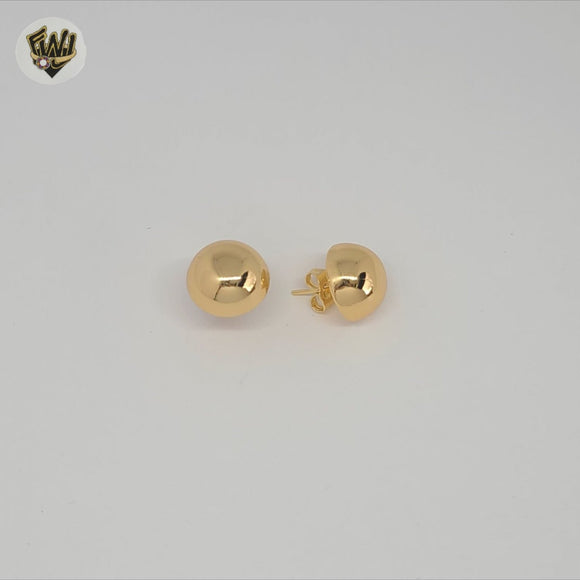 (1-1064-1) Gold Laminate - Half Stud Earrings - BGF