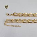 (1-0459) Gold Laminate - 10mm Open Link Bracelet - 8" - BGF - Fantasy World Jewelry