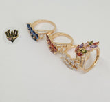 (1-3110) Gold Laminate-Leaf Ring - BGO - Fantasy World Jewelry