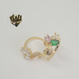 (1-3105) Gold Laminate- CZ Ring - BGO - Fantasy World Jewelry