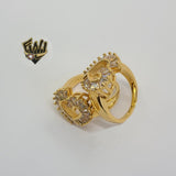 (1-3129-1) Gold Laminate -Heart CZ Ring - BGO - Fantasy World Jewelry