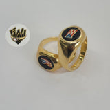 (1-3156) Gold Laminate -Puerto Rico Men Ring - BGO - Fantasy World Jewelry