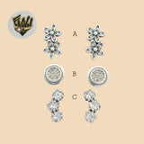 (2-3084) 925 Sterling Silver - Stud Earrings. - Fantasy World Jewelry