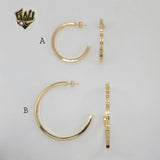 (1-2945) Gold Laminate - Diamond Cut Half Hoops - BGF