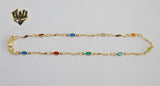 (1-0118) Gold Laminate - 3mm Alternative Anklets - 10" - BGF - Fantasy World Jewelry