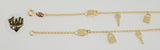 (1-0891) Gold Laminate - 2mm Rolo Link Bracelet - 7" - BGF - Fantasy World Jewelry